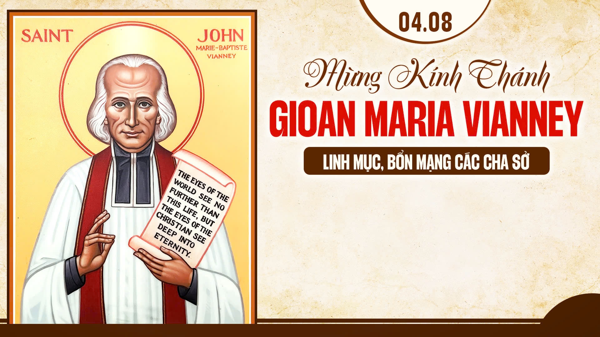 Suy Niệm Lời Chúa | Thứ Ba Sau Chúa Nhật Tuần XVIII Mùa Thường Niên -  THÁNH GIOAN MARIA VIANEY, linh mục. Lễ nhớ |  Mt 15, 1-2. 10-14 | Phút Cầu Nguyện